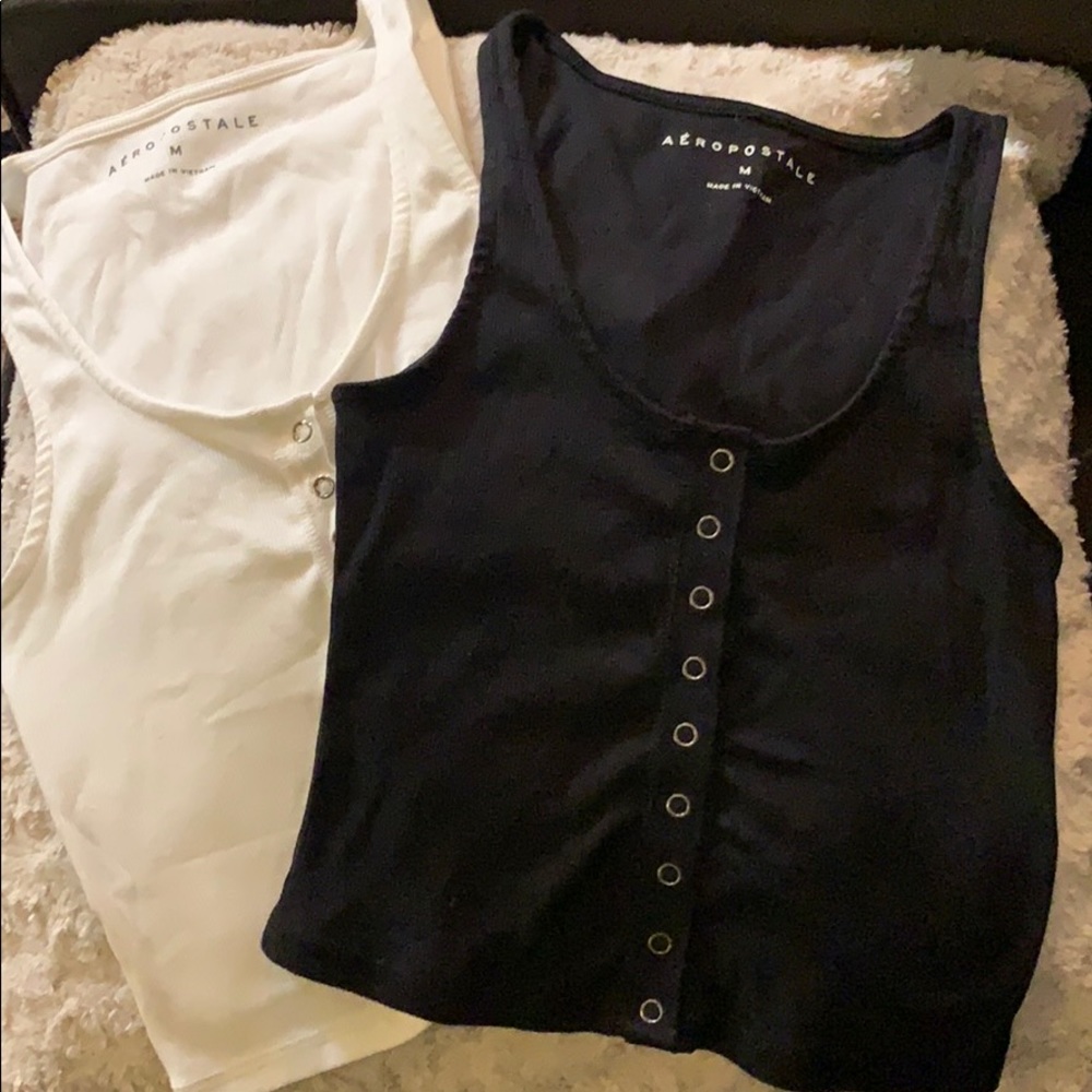 Set of Aeropostale Crop Tanks